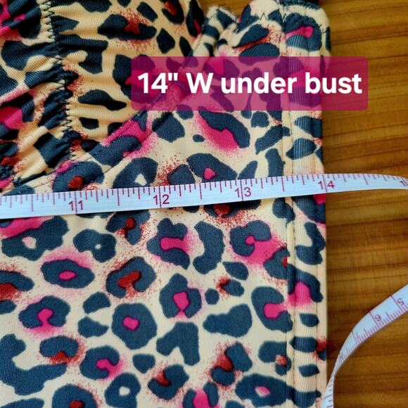 Y2K Rue 21 Tarea Push-Up Bra 36B – Pink Leopard Coquette Glam Grunge - Picture 8 of 10